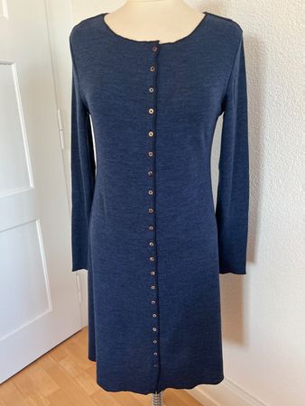 Jalfe Damen Kleid, 100% Wolle, Gr. M, Blau