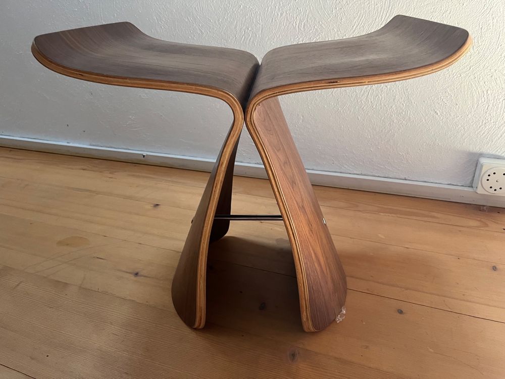 Tabouret Papillon Par Sori Yanagi Pour Tendo, Design 1954