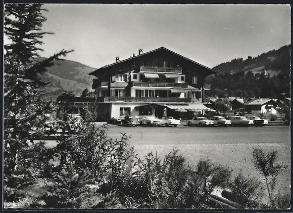 Cartoline postali: AK Gstaad, Hotel garni Arc-en-Ciel – Usato da Berlin venduto da bartko-reher