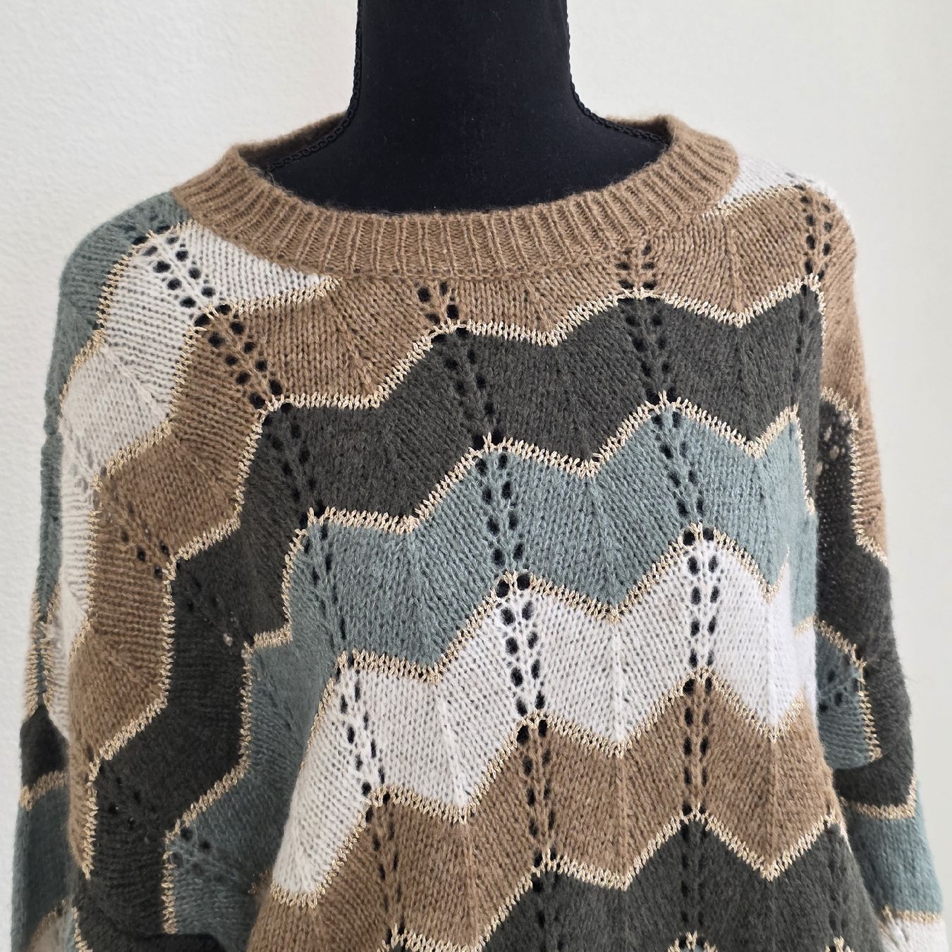 Maglioni & Felpe: Pullover im Zickzack-Design, Gr. M/L, warm & chic  – Nuovo (secondo la descrizione) da Rheinsulz venduto da Gilea 2
