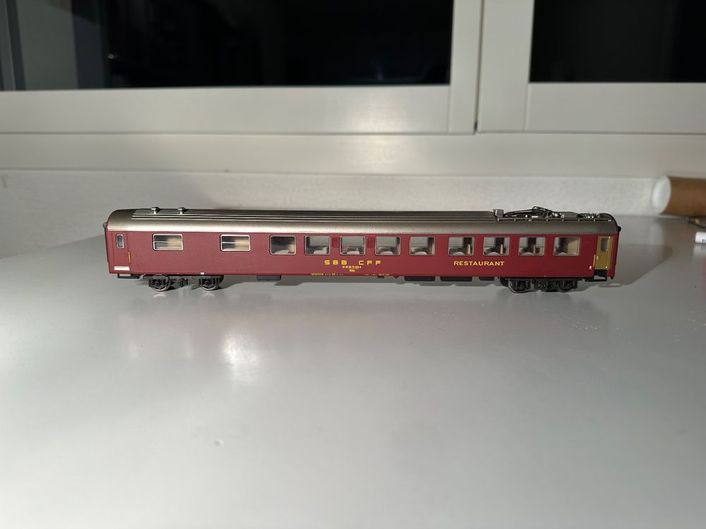 Wagon grue ferroviaire, livrée vert et jaune, SNCF - HJ6142 - Jouef