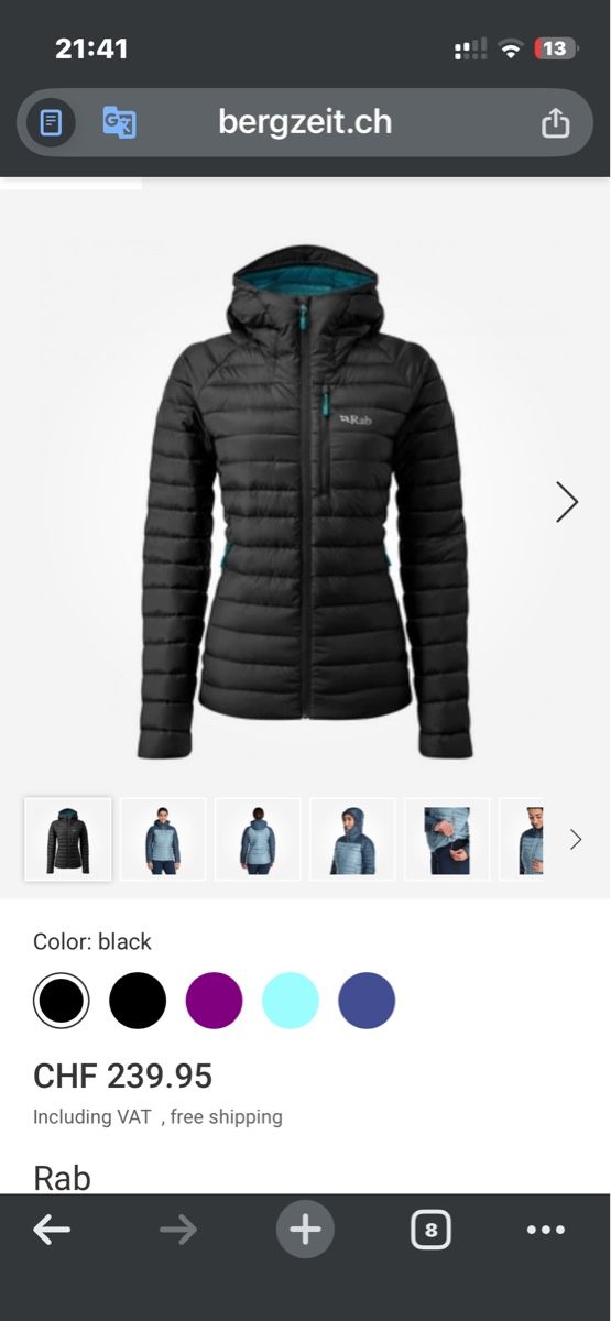Rab Giacche: Rab Micro Alpine Jacket - size XS / UK 8 – Usato da Dättwil AG venduto da sti_7kw9