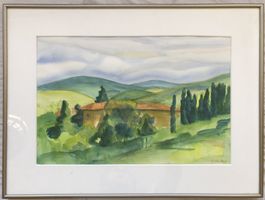 Gemälde - Aquarell - Toskana - signiert G. Martens