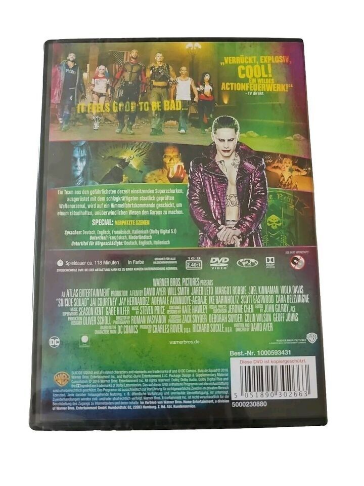Alle DVDs: Suicide Squad    (De. - Eng. -Fr. - It.)              ©'2016 – Gebraucht aus St. Gallen von elk2020 1