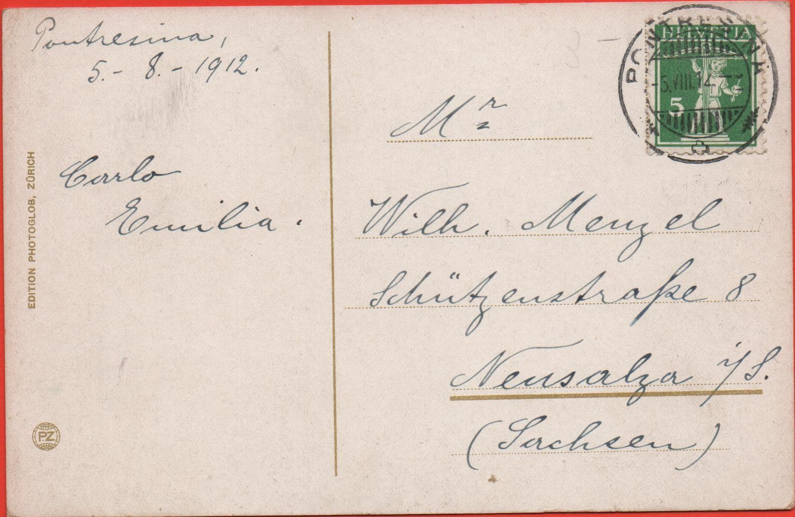 Cartoline postali: PONTRESINA mit Berninabahn – Usato da Jona venduto da philajona 1