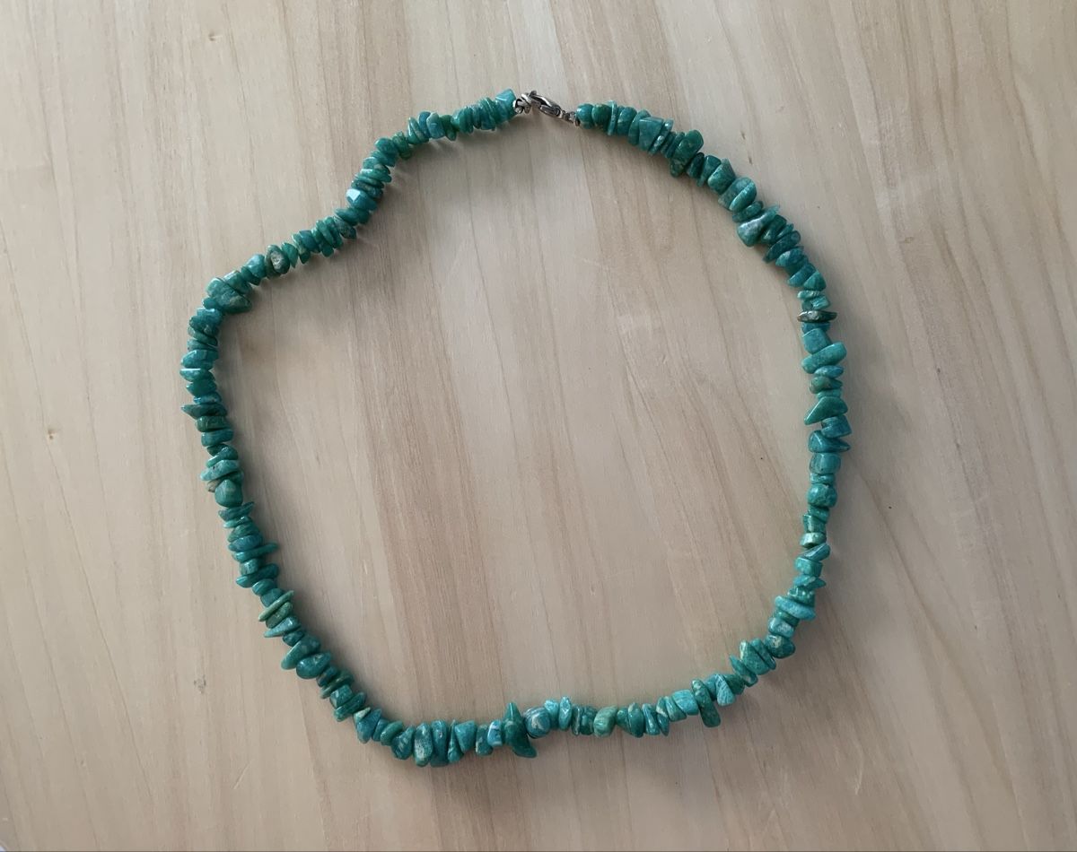 Catenine: Turquoise Necklace Chip Beads 45cm Good Condition – Usato da Basel venduto da cat_sq5m 1