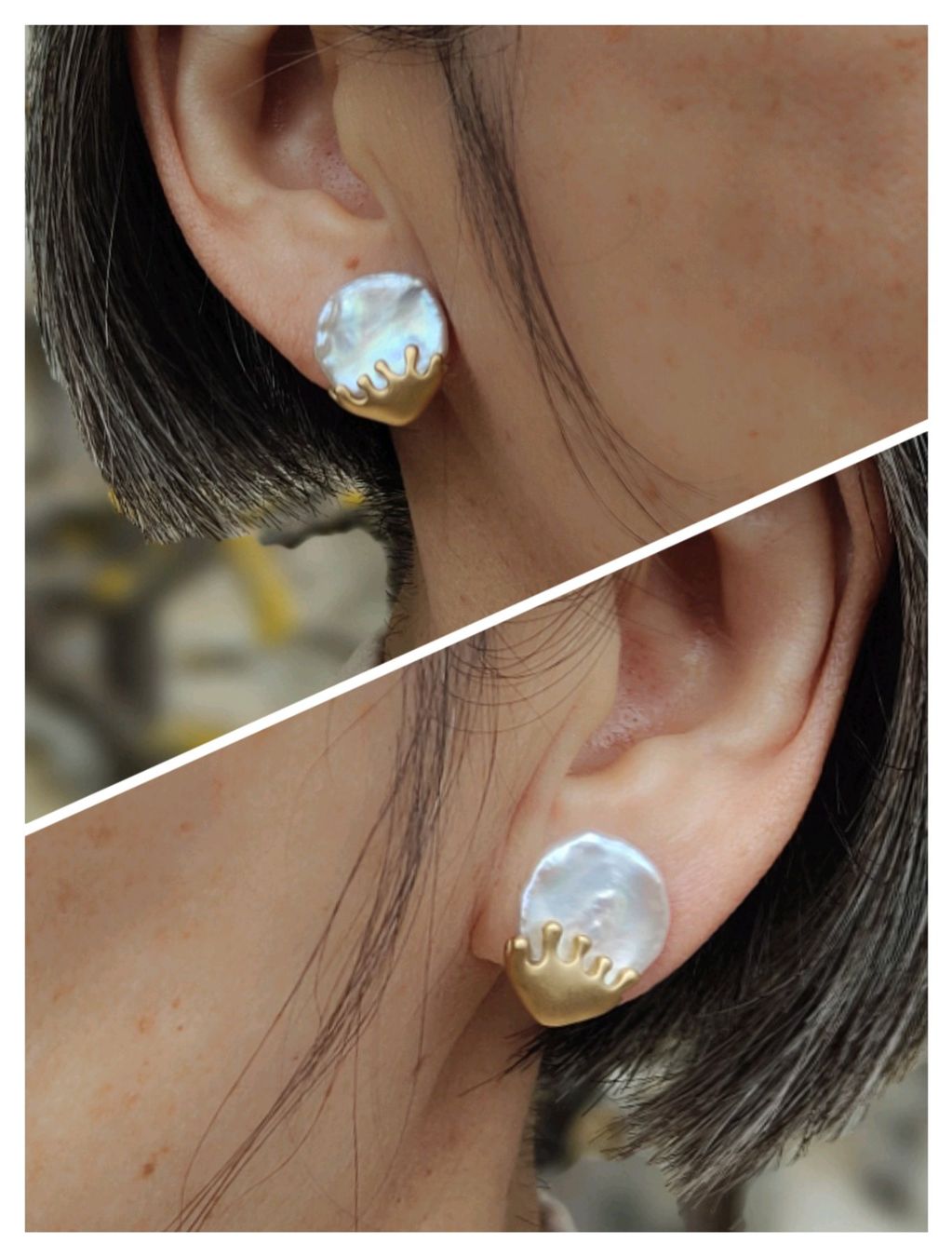 Orecchini pendenti & Orecchini a lobo: Ohrclips, Keshi-Perle und 18K Gold – Nuovo e nell'imballaggio originale da Rümlang venduto da 21f 5