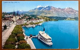 AK: Luzern - Dampfschiff  1927