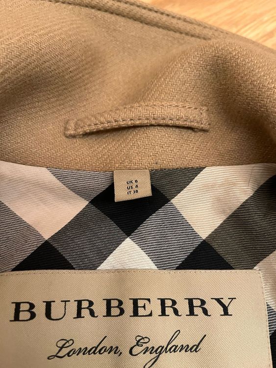 Burberry technical wool cheap cashmere funnel neck coat