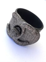 Chanel braceleBlack Metallic Iridescent Leather CC Turn-Lock
