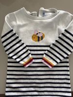Jacadi dress Baby Girl Bee Motif Striped Size 12M Used