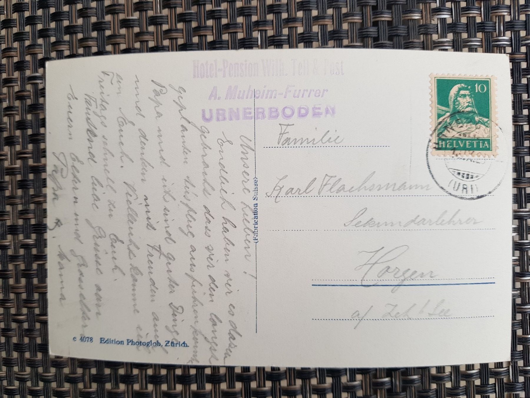 Cartoline postali: Ansichtskarte Klausenstrasse 1923 mit Postauto – Usato da Aadorf venduto da Greg19 1