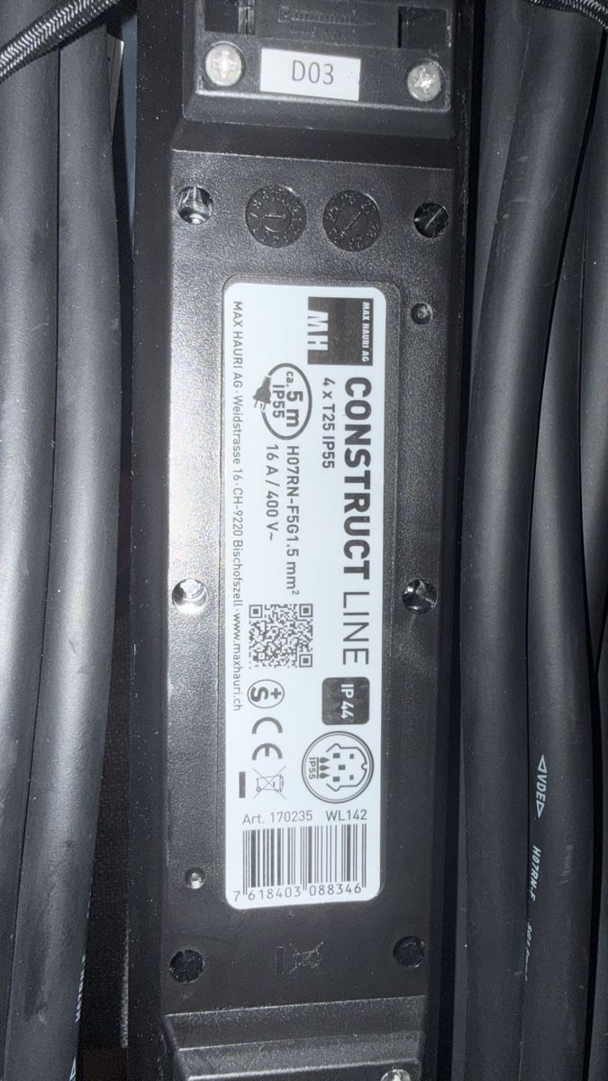 Alimentazione elettrica: Max Hauri Construct Line 4×T25 + Steffen CEE-Adapter – Neu – Nuovo e nell'imballaggio originale da Zwingen venduto da gam_85df 2