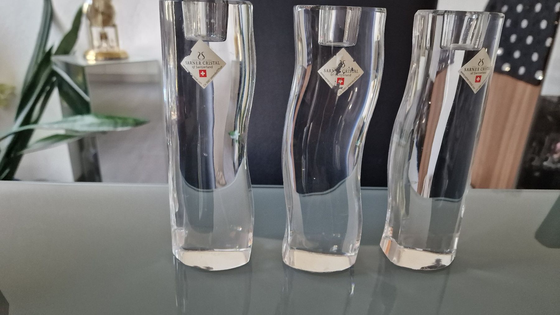 Kerzenständer: 3-er Set Kerzenständer Sarner Cristal – Gebraucht aus Wil  AG von Kfloh 1