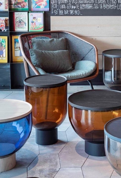 Comodini: Design Beistelltisch, Sidetable, Muranoglas mit Holz Tablett – Nuovo (secondo la descrizione) da Zürich venduto da Robinejoya 1
