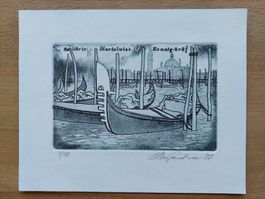 Exlibris Genadij Alexandrov - Orig. Radierung signiert