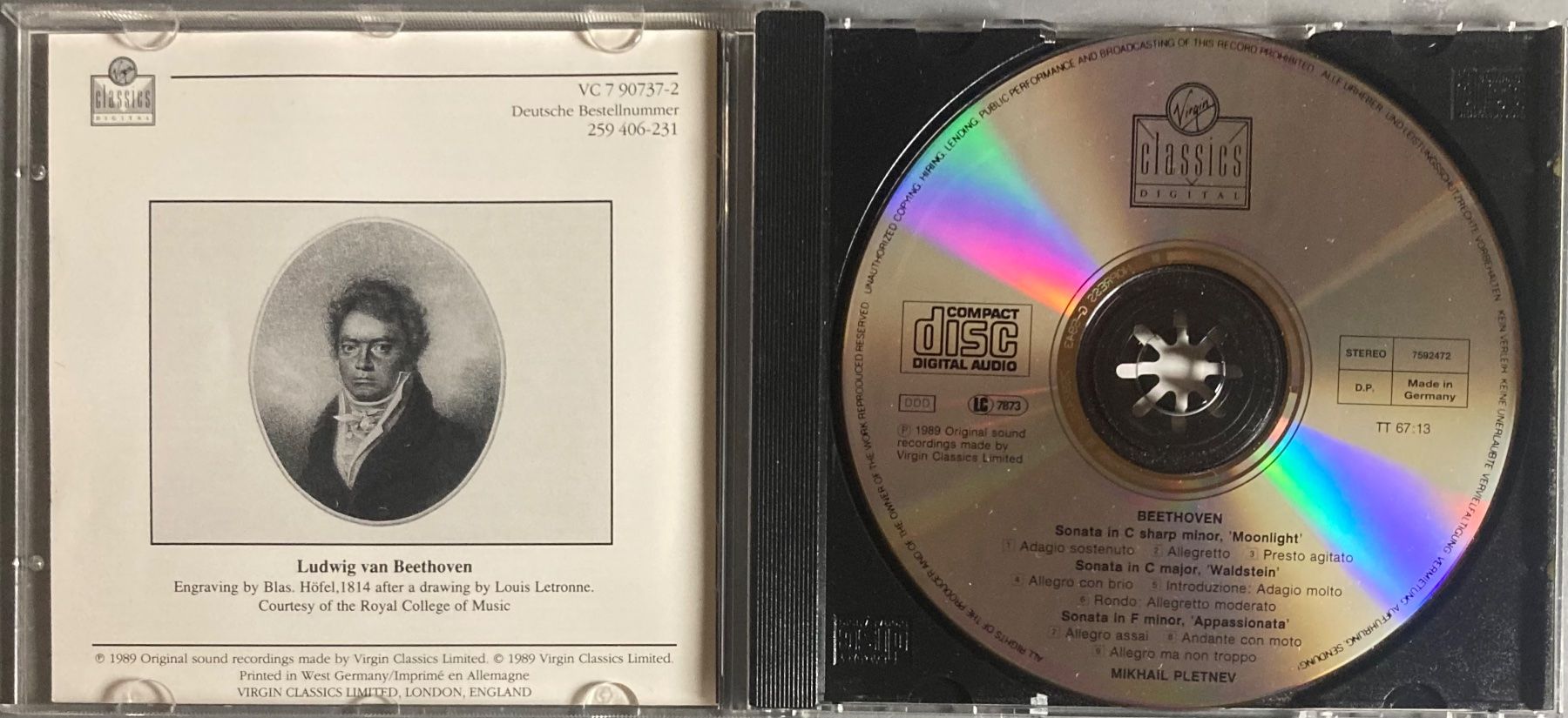 CD: MIKHAIL PLETNEV - BEETHOVEN SONATAS – Usato da Poliez-Pittet venduto da Newtown-Records 2