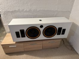 Lautsprecherbox weiss Eigenbau