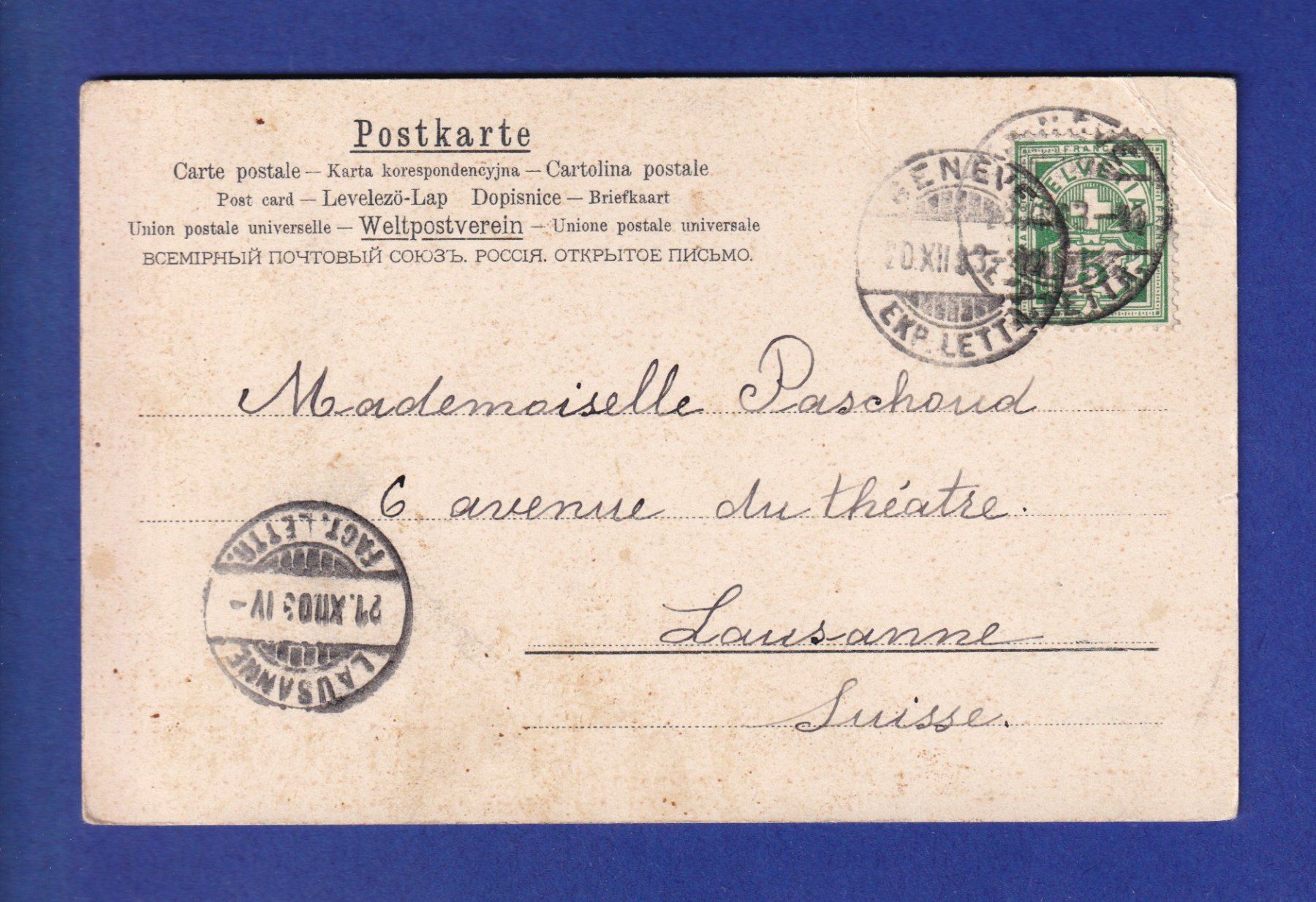 Cartes postales: ANE et OISEAU // pli d'angle // – D'occasion à Pully par nicecards-shop 1