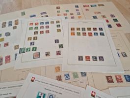 Ansammlung CH auf Alben - Blättern, ab 1.-