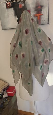 Edler Seidenschal mit Tupfenmuster, Vintage Look, Top