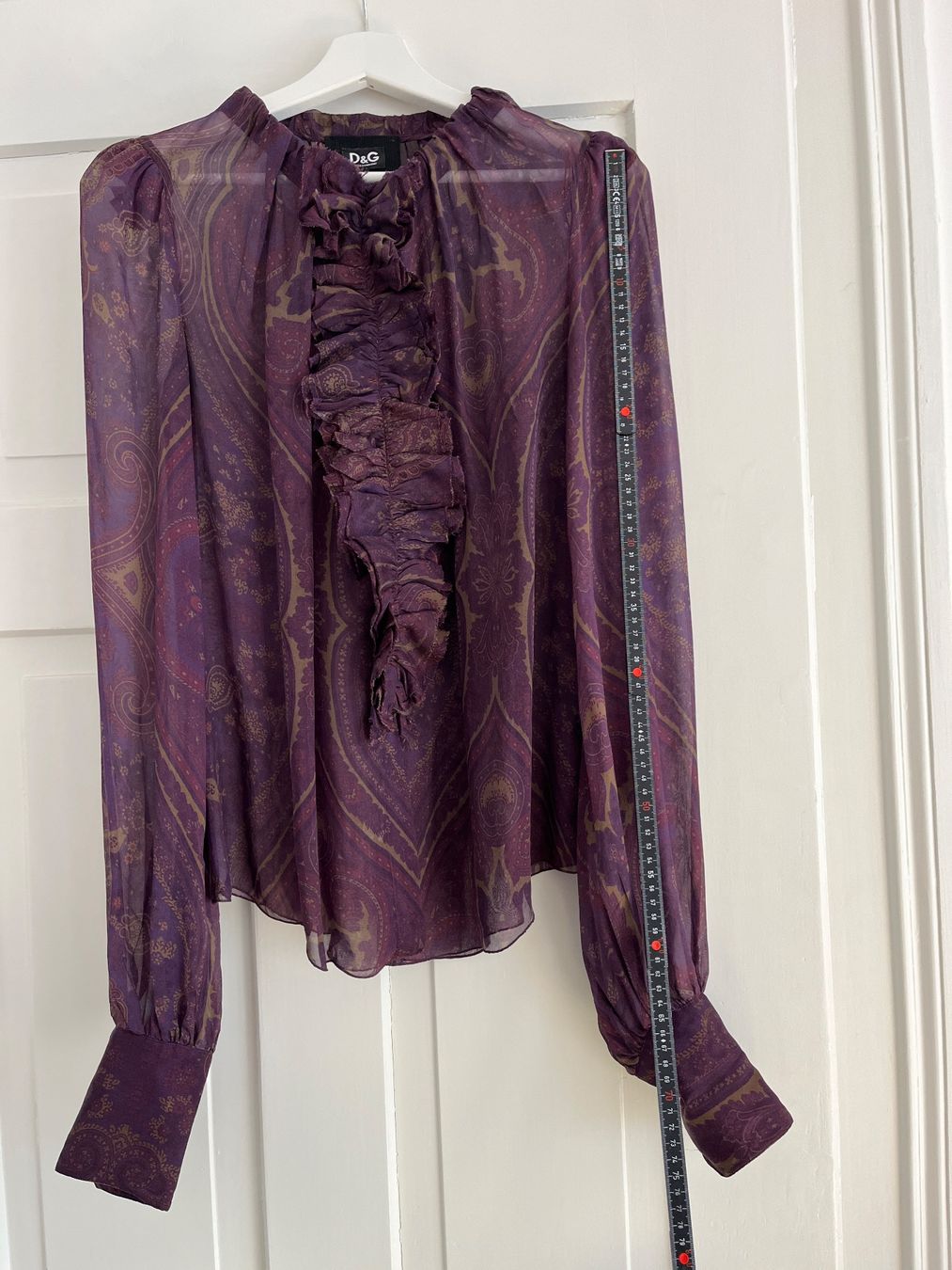 Dolce & Gabbana Camicette: Dolce & Gabbana Bluse violett gemustert – Usato da Zürich venduto da bretxo 6