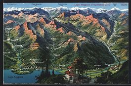 Locarno, Lago Maggiore aus der Vogelscha