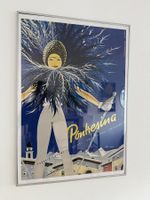 Schlicher Alurahmen – Ski-Tourismusplakat Eigendruck 1950er