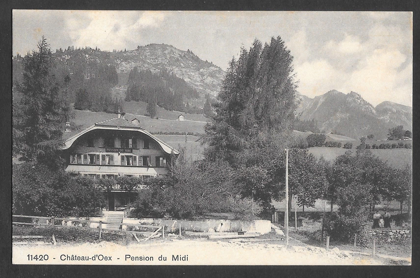Cartoline postali: Château-d'Oex Pension du Midi – Usato da Olten venduto da clotaldi