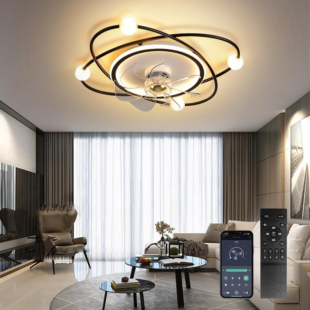 Lampadari & plafoniere: Deckenventilator mit Lampe 58 cm LED dimmbar schwarz – Nuovo e nell'imballaggio originale da Zürich venduto da ausverkauf50 4