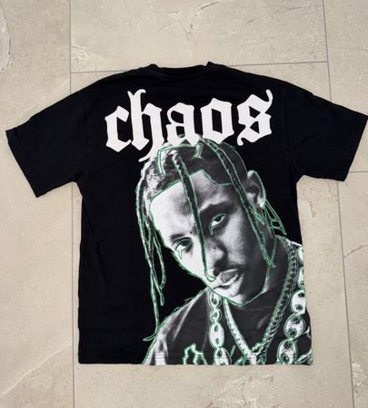 Travis Scott T-Shirt Schwarz Oversized Grösse L