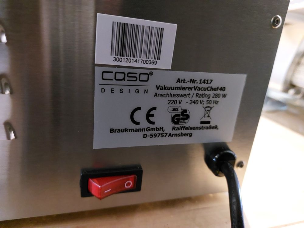 Caso VacuChef 40 - Vakuumiergerät - NEU | Kaufen auf Ricardo