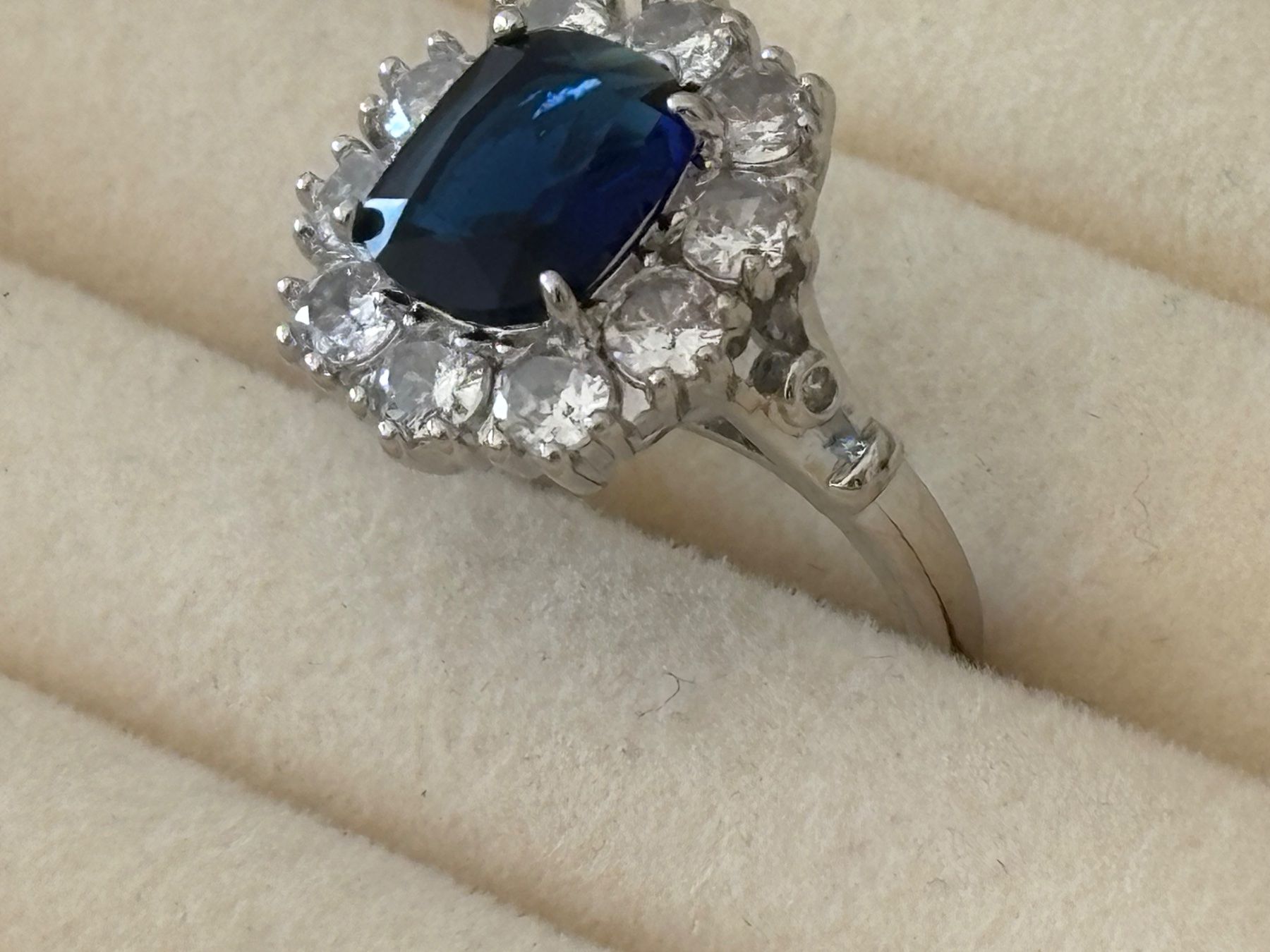 Anelli: Luxus Elegante Gr.18/8 Ring Farbe: Silber/blau – Nuovo (secondo la descrizione) da Biel-Bienne venduto da Roserosse13 1