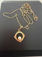 Goldkete mit Perle Anhanger 18 k