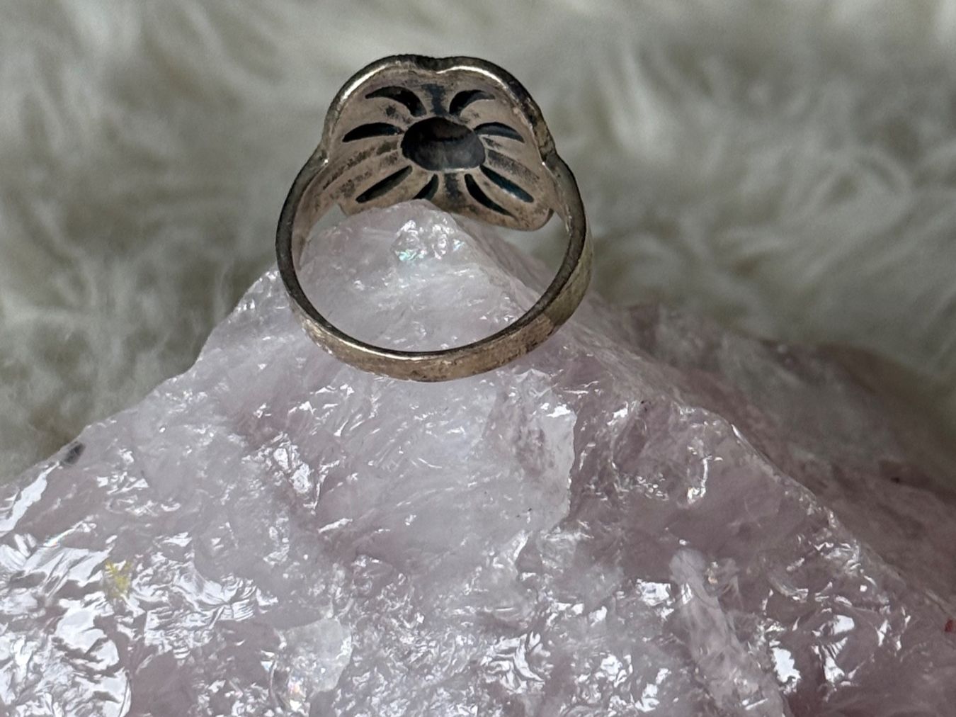 Anelli: Vintage Silberring 925 mit schwarzem Stein – Usato da Istighofen venduto da Ringparadies 2