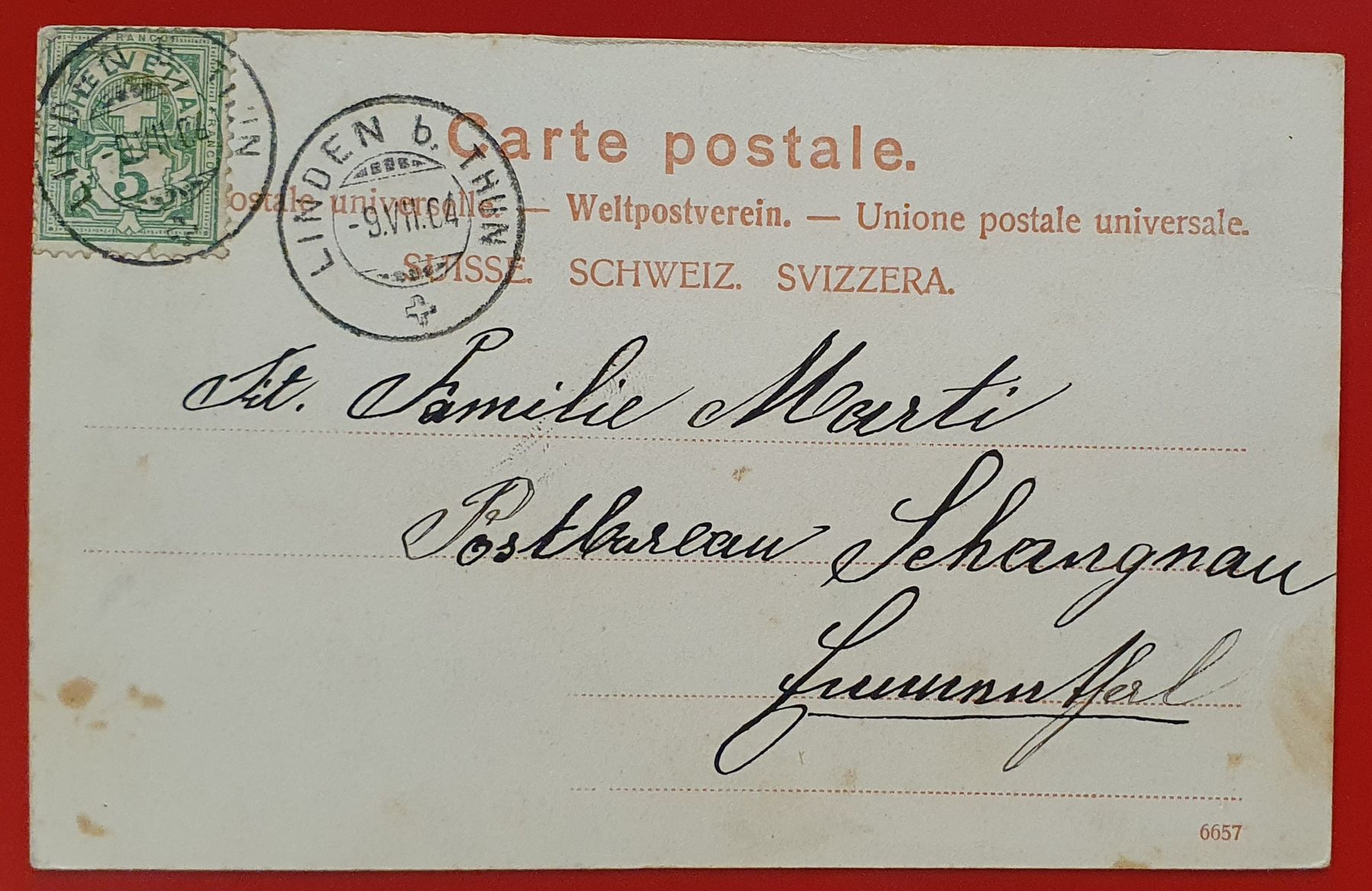 Cartoline postali: Gruss aus Linden 1904 – Usato da Kreuzlingen venduto da Rschweiz1 1