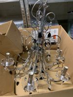 Hängeleuchte Lüster Kronleuchter Metall Glas LED dimmbar