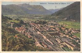 Bellinzona panorama nord officina F.F. stazione