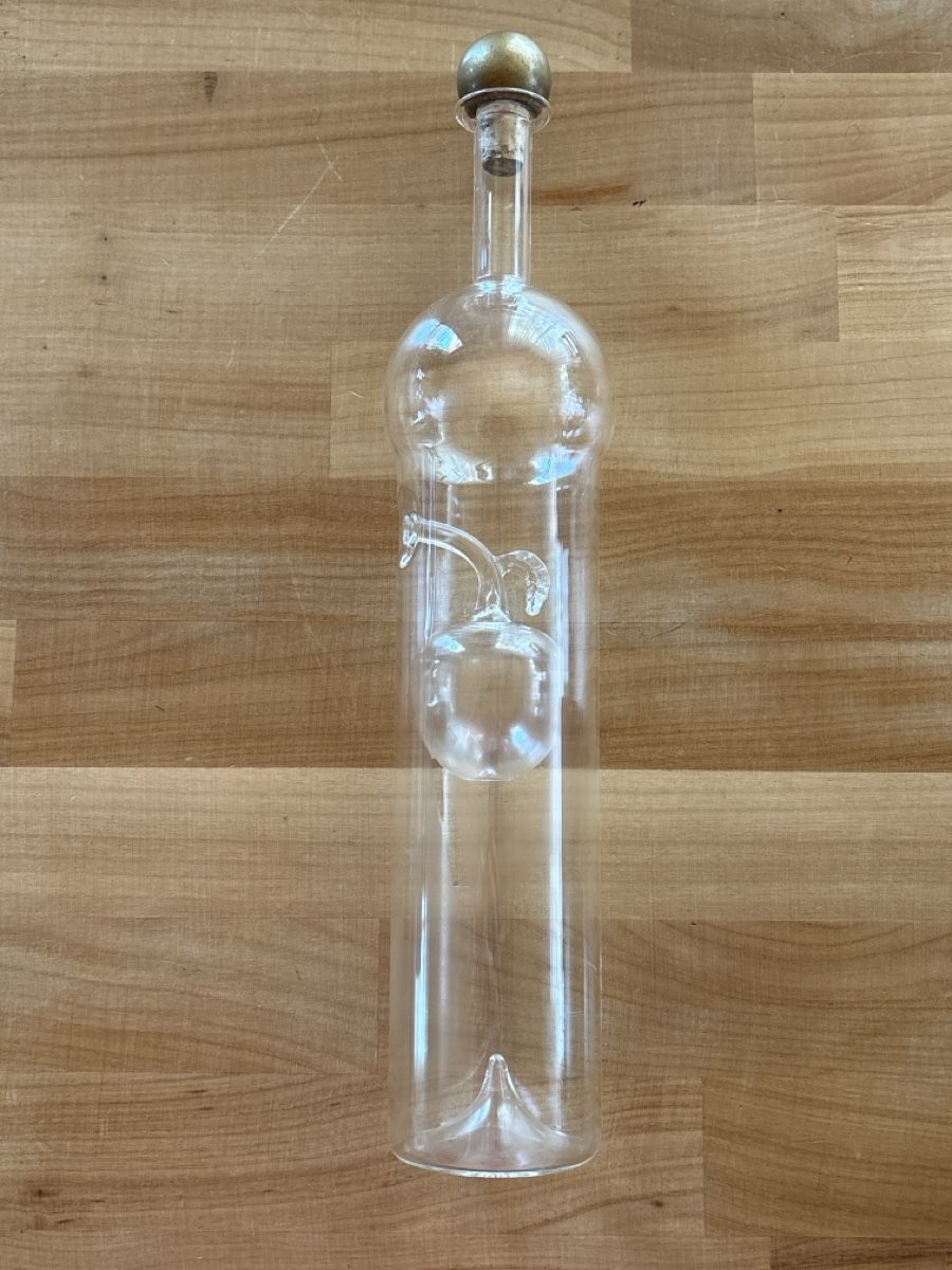 Sonstiges: Likör Flasche leer mir Glas Apfel deko – Gebraucht aus Rümlang von baselsale1
