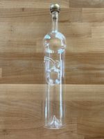 Likör Flasche leer mir Glas Apfel deko