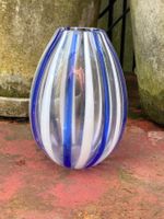Designklassiker gestreifte Vase aus Glas mundgeblasen Murano