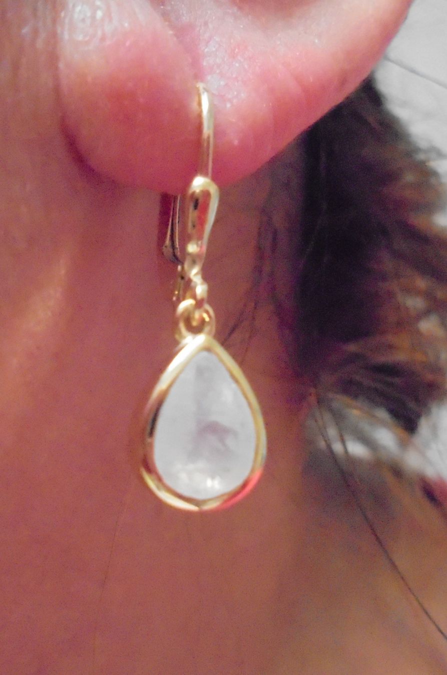Ohrringe & -stecker: Echtschmuck: Regenbogen-Mondstein Silberohrringe, vergoldet – Neu (gemäss Beschreibung) aus Zuchwil von maumauchi 6