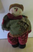 Deko Schneemann Weihnachten Stoff stehend Grösse 47 - 55 cm.