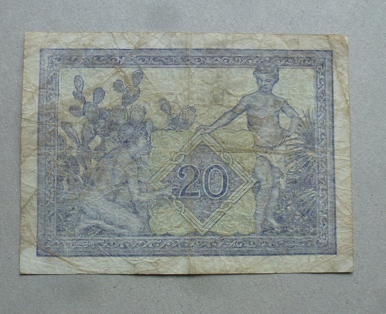 Banknoten: Algerien ++ 20 Francs 2.2.45 – Gebraucht aus Walkringen von Casablanca777 1