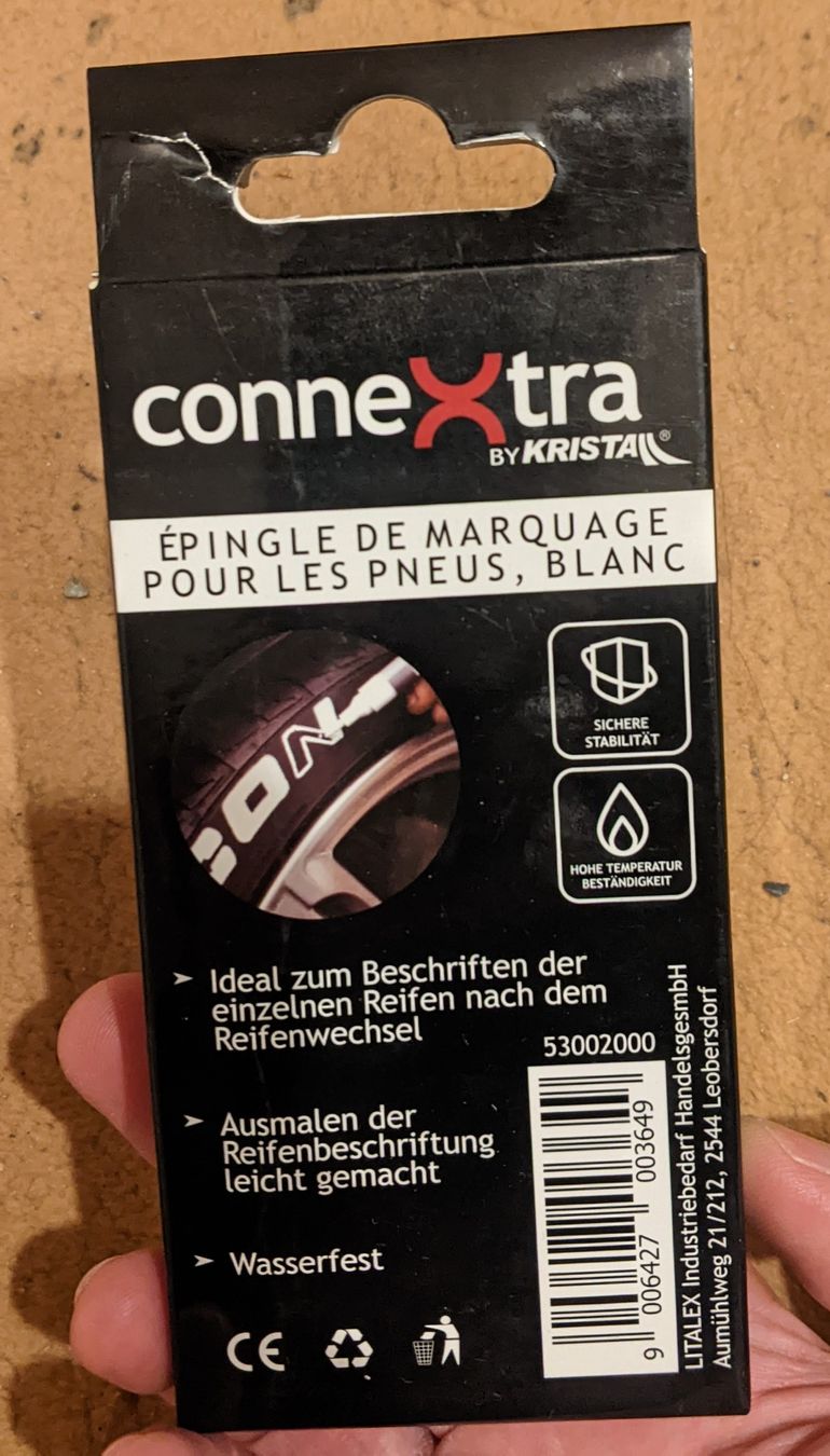 Penna & Evidenziatori: Stylo Marqueur de Pneus ConneXtra Neuf - Accessoire Auto – Nuovo e nell'imballaggio originale da Vessy venduto da Avicci 1