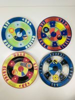 4 Teller Ø 27.5 cm BOPLA! Dekor Flipper Pop-Art 1990er