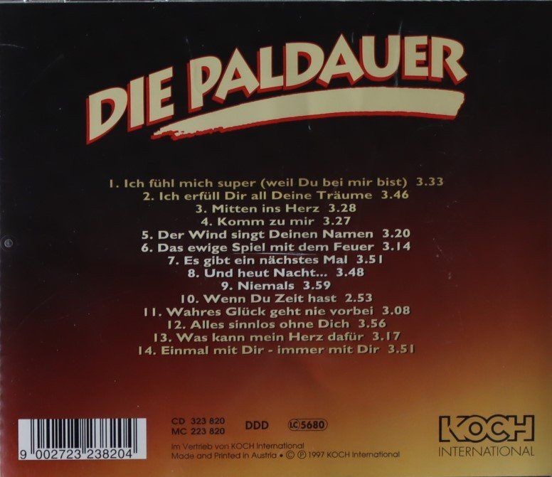 CD: Die Paldauer – Mitten ins Herz – Usato da Luzern venduto da CONTENTI 2