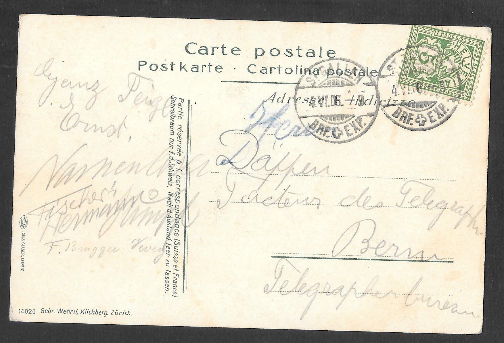 Cartoline postali: St. Gallen von der Solitude aus – Usato da Olten venduto da clotaldi 1
