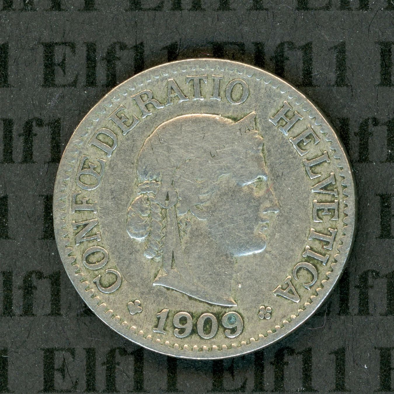 Tutti le monete: CHF___0.10 1909 s-ss 10 Rappen – Usato da Widnau venduto da Elf11