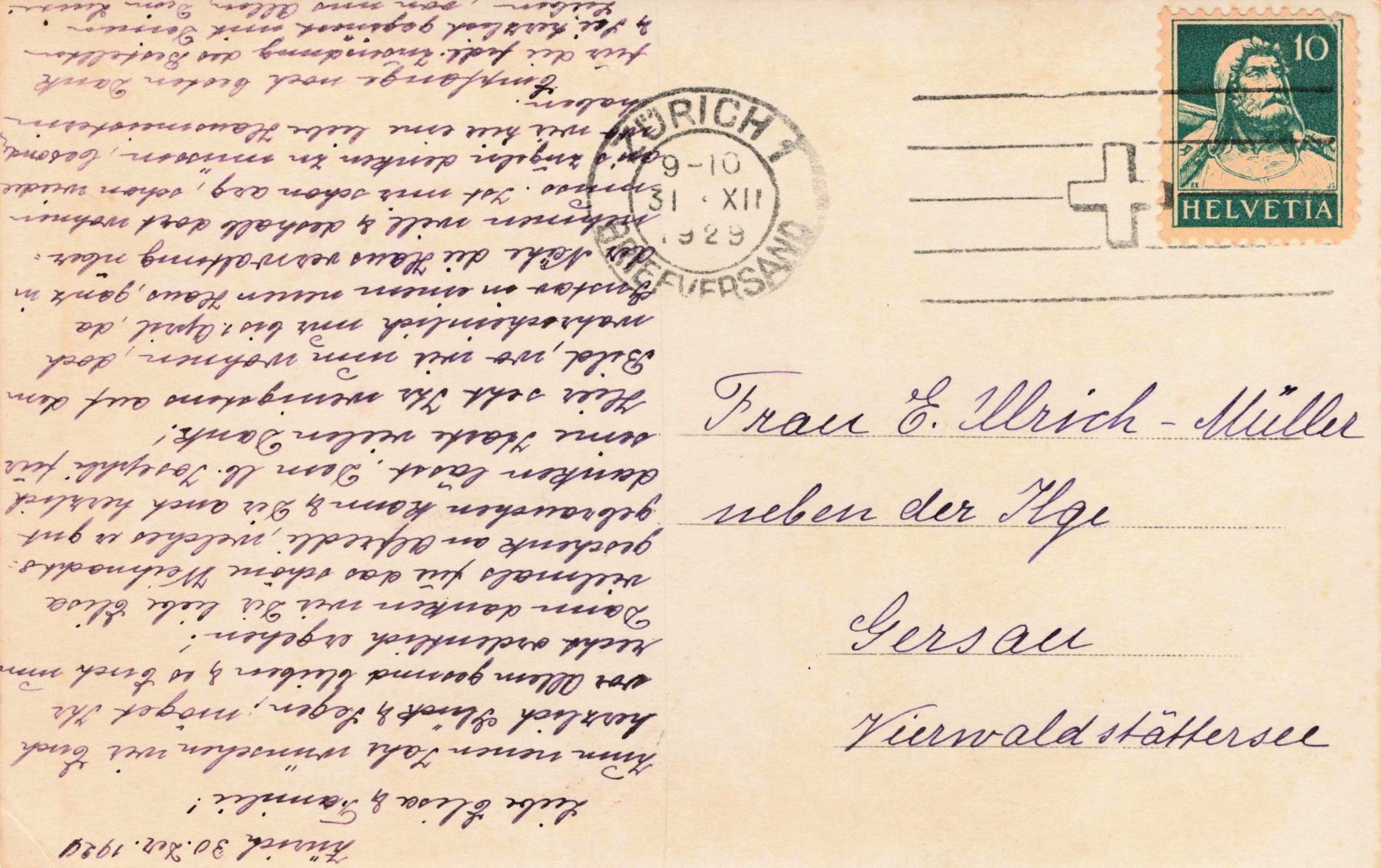 Cartoline postali: Zurich – Usato da Biasca venduto da Blenio71 1